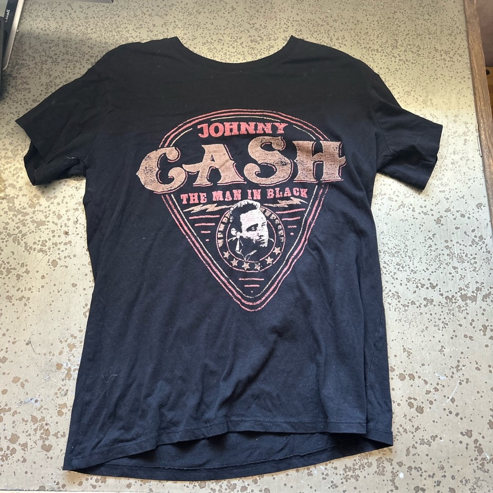 Johnny Cash Black T-Shirt tee cotton relaxed fit